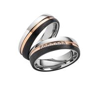 Blue Moon Diamonds Paire d'alliances en titane/carbone SD7016 - Bagues de fiançailles, alliances, carbone