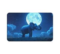 Blue Moon ElephantSupernatural Symbols Black Printing 1 pièce Quick Dry Peach Skin Velvet Serviette de plage surdimensionnée 140 x 70 cm pour adultes, serviette super absorbante