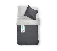 BLUE MOON Linge de Lit Mako - Ensemble de Lit en Satin 100% Coton - 1 Housse de Couette 140 x 200 & 1 Taie d'oreiller 70 x 90 - Draps Réversibles pour Lit 2 Personnes - Plusieurs Couleurs Disponibles