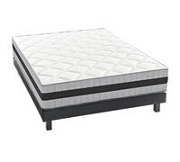 BLUE MOON Lit Complet 140x190 avec Matelas 21 cm Mémoire de Forme et Sommier - Matelas Double Face Mi-Ferme/Ferme - Sommier Tapissier Bois de Pin. Fabriqué en Belgique - Garantie 5 Ans - Cozy Relax