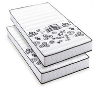 BLUE MOON Lot de 2 Matelas Mousse 90x190 Breizh - Mousse profilée 5 Zones de Confort - Soutien Ferme - 15cm - Fabriqué en Belgique