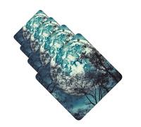 Blue Moon Lot de 4 cartes désodorisantes de voiture pour homme et femme - Accessoires de voiture mignons - Diffuseur de parfum durable à suspendre - Tablettes d'aromathérapie pour voiture