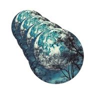 Blue Moon Lot de 4 cartes désodorisantes de voiture pour homme et femme - Accessoires de voiture mignons - Diffuseur de parfum durable à suspendre - Tablettes d'aromathérapie pour voiture