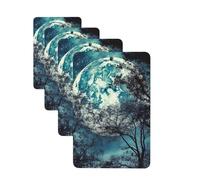 Blue Moon Lot de 4 cartes parfumées à suspendre pour voiture, aromathérapie, armoire, salle de bain, voiture, miroir intérieur