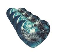Blue Moon Lot de 4 cartes parfumées à suspendre pour voiture, aromathérapie, armoire, salle de bain, voiture, miroir intérieur