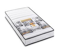 BLUE MOON Matelas Mousse 90x190 New York - Mousse profilée 5 Zones de Confort - Soutien Ferme - 15cm - Fabriqué en Belgique