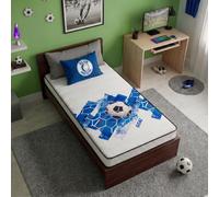 BLUE MOON Matelas Mousse Football 90x190. Mousse profilée 5 Zones de Confort. Épaisseur 15cm - Fabriqué en Belgique