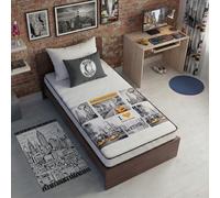 BLUE MOON Matelas Mousse New York 90x190. Mousse profilée 5 Zones de Confort. Épaisseur 15cm - Fabriqué en Belgique