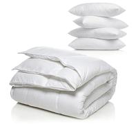 Blue Moon Pack Couette Été 220x240 + 4 Oreillers | Microfibre Légère