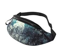 Blue Moon Sac banane pour homme et femme - Imperméable - Sac banane tendance - Sac banane avec sangle réglable - Grand sac à bandoulière pour voyage et randonnée