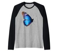 Blue Morpho Papillon Insecte Tropical Manche Raglan