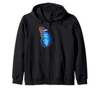 Blue Morpho Papillon Insecte Tropical Sweat à Capuche