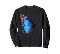 Blue Morpho Papillon Insecte Tropical Sweatshirt