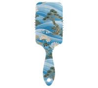 Blue Mountain Chrysanthemum White Brosses lisses pour massage du cuir chevelu soufflé pour cheveux mouillés avec poignée ergonomique cepillo para definir rizos