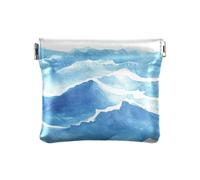 Blue Mountain Waves Portefeuille fin blanc pour femmes, enfants, femmes, Blue Mountain Waves Blanc, 4.33x3.74In, Blue Mountain Waves Blanc
