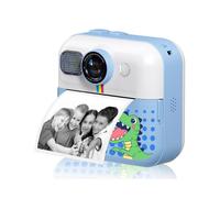 (Blue, Multicolor) CP02 2.4-inch Screen Kids HD Digital Camera Mini Thermal Photo Printer - Pink