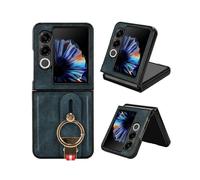 (Blue,Multicolor)For ZTE nubia Flip2 5G A404ZT Case Wristband Kickstand Leather + PC + TPU Phone Cover with Bottle Op