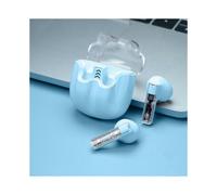 (Blue, Multicolor) W27 Transparent TWS Bluetooth Earphone Noise Reduction Wireless Headset (CE Certified) - Blue