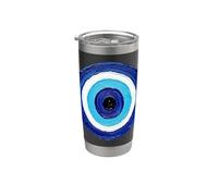 Blue Nazar Eye Against Evil Art Gobelet isotherme en acier inoxydable double paroi