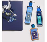Blue Nectar Sensuous Body Love Coffret cadeau pour homme et femme | Lotion à la vanille, gel douche et gommage et brume corporelle | Lot de 3 | Cadeau d'anniversaire et d'anniversaire parfait