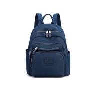 (blue)New Dark Green Women's Backpack Waterproof Nylon Backpack Student School Bag Suitable For Girls' Small Travel Rucksack