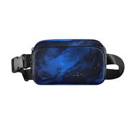 Blue Night Sky Sac banane tendance pour homme et femme Mini sac à bandoulière avec sangle réglable pour voyage, course à pied, randonnée, Blue Night Sky, Taille unique