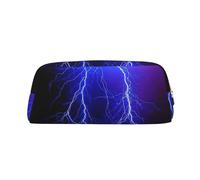 Blue Night Sky Trousse à crayons en cuir avec impression élégante et pratique pour étudiants Idéal pour le bureau ou l'école, doré, Taille unique, Trousse de maquillage