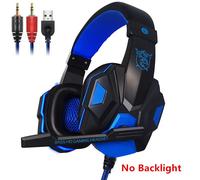 blue no backlight Ensembles de sauna de jeu filaires, écouteurs supra-auriculaires avec micro, écouteurs stéréo, basses profondes pour Xbox One, PC, ordinateur, joueur ""Nipseyteko