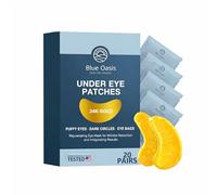 Blue Oasis Patchs Gel Contour Des Yeux, 24K Gold, 20 Paires, Avec Sodium Hyaluronate Algues Concombre Et Collagène Hydrolysé, Pour L’Apparence Des Poches Et Cernes (1PCS)