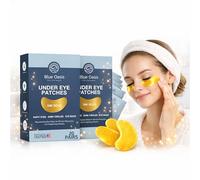 Blue Oasis Patchs Gel Contour Des Yeux, 24K Gold, 20 Paires, Avec Sodium Hyaluronate Algues Concombre Et Collagène Hydrolysé, Pour L’Apparence Des Poches Et Cernes (2PCS)