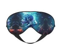 Blue Ocean Masque de sommeil sous l'eau pour dormir, masque de sommeil bloquant parfaitement la lumière pour homme et femme, doux et confortable pour les voyages