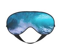 Blue Ocean Masque pour les yeux Motif vagues Pour voyage, bureau, avion, nuit