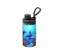 Blue Ocean Print Bouteille d'eau de sport isotherme en acier inoxydable pour garder le froid au chaud pour le sport