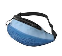 Blue Ocean Sea Print Sac banane unisexe réglable léger Accessoire de voyage Sac à main Équipement d'extérieur
