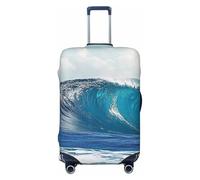 Blue Ocean Surf Housse de protection élastique pour valise de voyage Motif imprimé anti-rayures, Noir , S