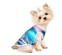 Blue Ocean Wave Gilet confortable sans manches respirant pour petit chiot chaton à porter au quotidien