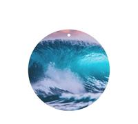 Blue Ocean Wave Lot de 10/24 désodorisants ronds à suspendre pour intérieur de voiture Parfum lavande