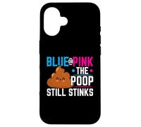Blue Or Pink The Poop Still Stinks Annonce de bébé Coque pour iPhone 16