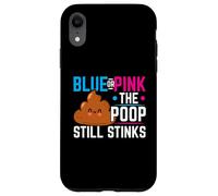 Blue Or Pink The Poop Still Stinks Annonce de bébé Coque pour iPhone XR