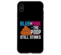 Blue Or Pink The Poop Still Stinks Annonce de bébé Coque pour iPhone XS Max