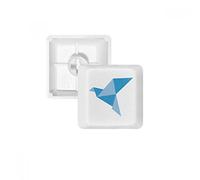 Blue Origami Abstract Pigeon Pattern PBT Clavier mécanique Blanc OEM sans Marquage R2 Multicolore