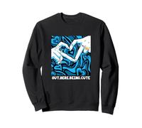 Blue Out Here Being Cute Blue Graphic Sweatshirt