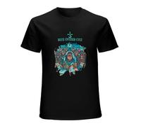 Blue Oyster Cult Fire of Unknown Origin Mens T-Shirt Unisex Graphic Black Tee Shirt L