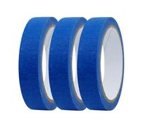 Blue Painting Tape - 3 Pack 65.6 Ft Each | Removable Multipurpose Masking Adhesive for Kitchen, Car Touch Ups, Wood Furniture, Art Crafting, Office School Projects, Interior Walls, Trim Work Home
