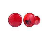 blue palm jewelry Paire de bouchons évasés simples en verre rouge avec joints toriques Tailles 8GA-13/16 E610, verre