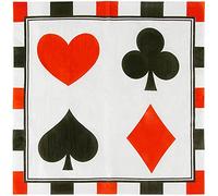 Blue Panda 150 Packs 33.02x33.02 cm Serviettes Casino Poker Design