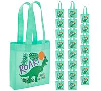 BLUE PANDA Lot de 24 petits sacs fourre-tout réutilisables en non-tissé avec poignées pour anniversaire d'enfants (16,5 x 17,8 x 4,6 cm)