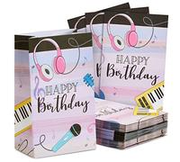 BLUE PANDA Lot de 36 sacs à dragées avec inscription « Happy Birthday » pour friandises, cadeaux, friandises (rose, 15,2 x 7,6 x 22,9 cm)