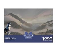 Blue Paul Terrier Puzzle 1000 Pièces Chien de Compagnie - Art Moderne Puzzle, Défi Détente, Poster Inclus, Cadeau pour Passionnés, 38x26cm/1000pcs