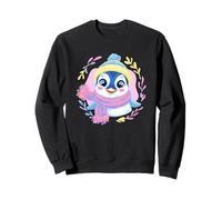 Blue Penguin Winter Portrait Lover Écharpe Graphique Jaune Rose Sweatshirt